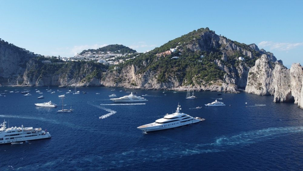 Superyachten auf der Insel Capri.
